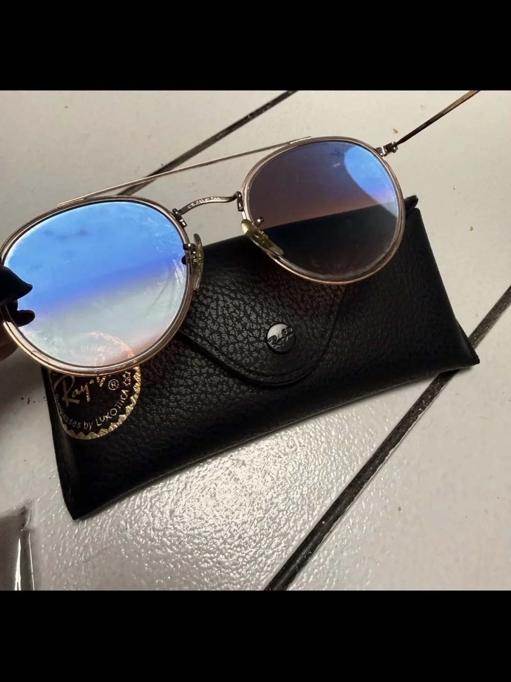 Ray Ban Polarized Sunglasses with case. EXCELLENT condition. RB3647N 51022 145